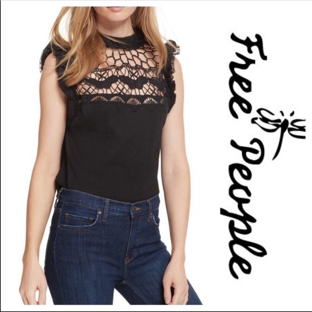 Free People Simply Smiles Crochet Top